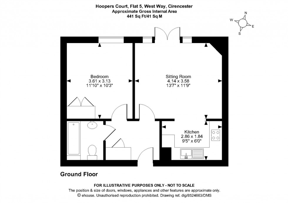 Floorplan for Hoopers Court, Cirencester