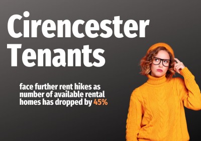 Cirencester Tenants face further rent hikes, as the number of available rental homes drops by 45% 